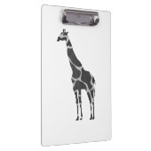 Giraffe Black und Gray Silhoutte Klemmbrett (Rechts)