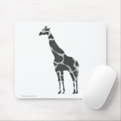 Giraffe Black und Gray Silhoutte Mousepad (Mit Mouse)