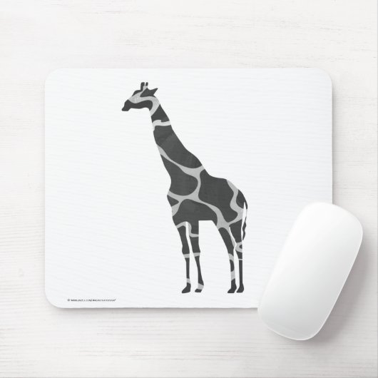 Giraffe Black und Gray Silhoutte Mousepad (Mit Mouse)