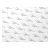 Giraffe Black und Gray Silhoutte Notizblock (Vorderseite)