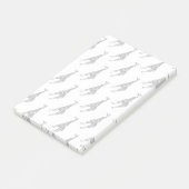 Giraffe Black und Gray Silhoutte Post-it Klebezettel (angewinkelt)