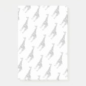 Giraffe Black und Gray Silhoutte Post-it Klebezettel (Vorderseite)