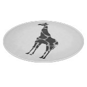 Giraffe Black und Gray Silhoutte Schneidebrett (Ecke)