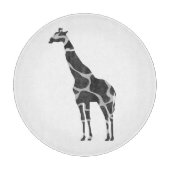 Giraffe Black und Gray Silhoutte Schneidebrett (Vorderseite)