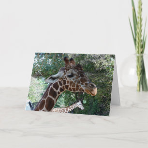 Giraffe Blank Inside Grußkarte Karte