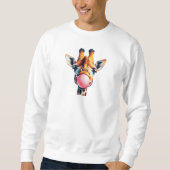 Giraffe Blasebalgummi Print Sweatshirt (Vorderseite)