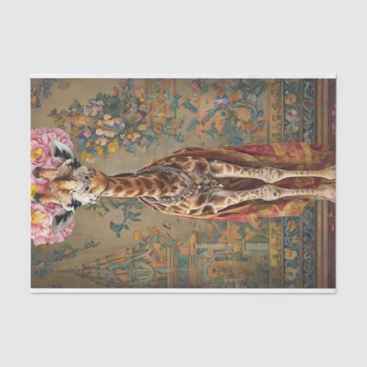 Giraffe Blossoms Seidenpapier (Vorderseite)