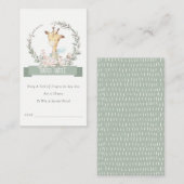 Giraffe Blumengarndusche Begleitkarte (Vorne/Hinten)