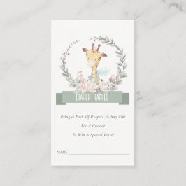 Giraffe Blumengarndusche Begleitkarte