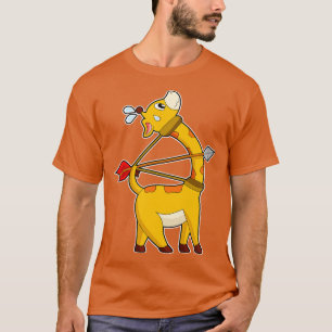 Giraffe Bogenschütze Pfeil Bogen T-Shirt