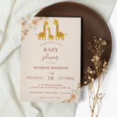 Giraffe Bohemisch getrocknete Gras Kinderdusche Einladung