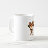 Giraffe Boho Wildblume Coquette Bow Mama Mütter D Kaffeetasse (Vorderseite Links)