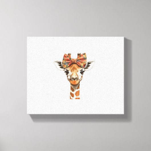 Giraffe Boho Wildblume Coquette Bow Mama Mütter D Leinwanddruck (Vorderseite)