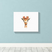 Giraffe Boho Wildblume Coquette Bow Mama Mütter D Leinwanddruck (Insitu (Holzboden))
