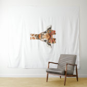 Giraffe Boho Wildblume Coquette Bow Mama Mütter D Wandteppich (Beispiel (Horizontal))
