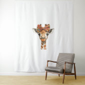 Giraffe Boho Wildblume Coquette Bow Mama Mütter D Wandteppich (Beispiel)