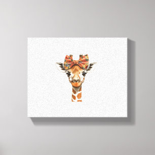 Giraffe Boho Wildblume Kokette Bogen-Mama Mutterta Leinwanddruck