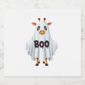 Giraffe Boo Halloween Classic T-Shirt_13 Schaumweinetikett (Einzelnes Label)