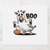 Giraffe Boo Halloween Classic T-Shirt_2 Schaumweinetikett (Einzelnes Label)
