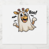 Giraffe Boo Halloween Classic T-Shirt Schaumweinetikett (Einzelnes Label)