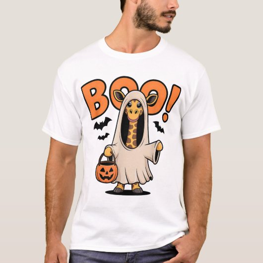 Giraffe Boo Halloween Kostüme Männer Frauen Kinder T-Shirt (Vorderseite)