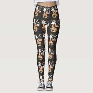 Giraffe Boo Halloween Kostümspass Niedlich Boo Leggings