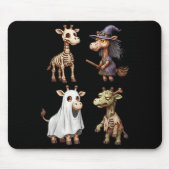 Giraffe Boo Zombie Hexenkostüm Frauen Mousepad (Vorne)