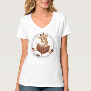 Giraffe Book Adventure T - Shirt" T-Shirt