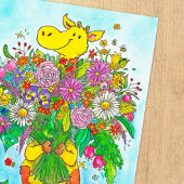 Giraffe-Bouquet-Grußkarte von Nicole Janes Karte