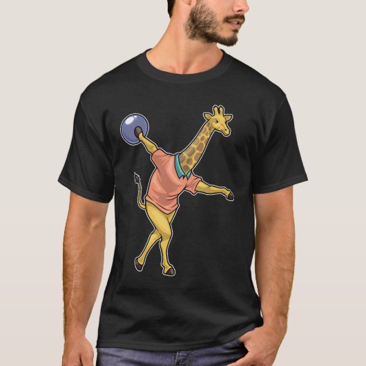 Giraffe Bowling Bowling ball T-Shirt (Vorderseite)