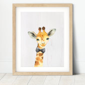 Giraffe Bowtie Safari Dschungel Kinderzimmer Kunst Poster