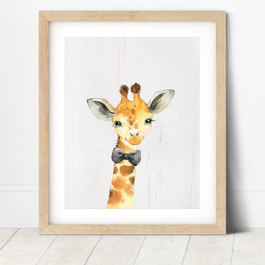 Giraffe Bowtie Safari Dschungel Kinderzimmer Kunst Poster
