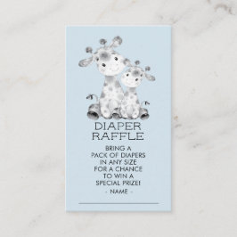 Giraffe Boys Baby Showdiaper Raffle Ticket Begleitkarte