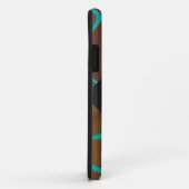 Giraffe, braun und Aquamarin Case-Mate iPhone Hülle (Hinten/Rechts)