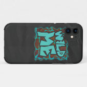 Giraffe, braun und Aquamarin Case-Mate iPhone Hülle (Rückseite (Horizontal))