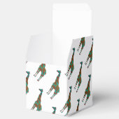 Giraffe, braun und Aquamarin Geschenkschachtel (Geöffnet)
