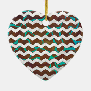 Giraffe, braun und Aquamarin Keramikornament