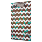 Giraffe, braun und Aquamarin Klemmbrett (Links)
