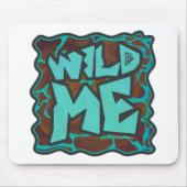 Giraffe, braun und Aquamarin Mousepad (Vorne)