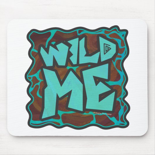 Giraffe, braun und Aquamarin Mousepad (Vorne)