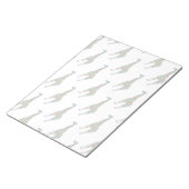 Giraffe, braun und Aquamarin Notizblock (angewinkelt)