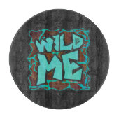 Giraffe, braun und Aquamarin Schneidebrett (Vorderseite)