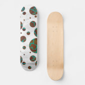 Giraffe, braun und Aquamarin Skateboard (Vorderseite)