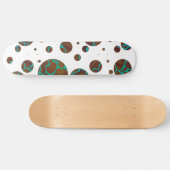 Giraffe, braun und Aquamarin Skateboard (Horizontal)