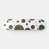 Giraffe, braun und Aquamarin Skateboard (Horizontal)