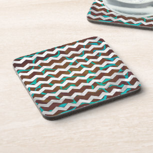 Giraffe, braun und Aquamarin Untersetzer