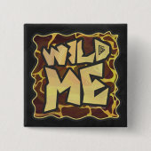 Giraffe, braun und gelb button (Vorderseite)