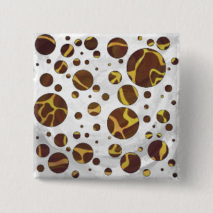 Giraffe, braun und gelb button