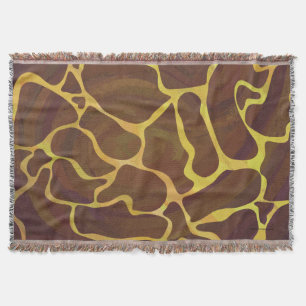 Giraffe, braun und gelb decke