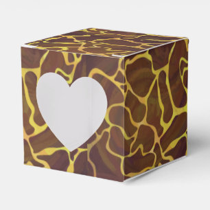 Giraffe Braun und Gelb Druck Geschenkschachtel